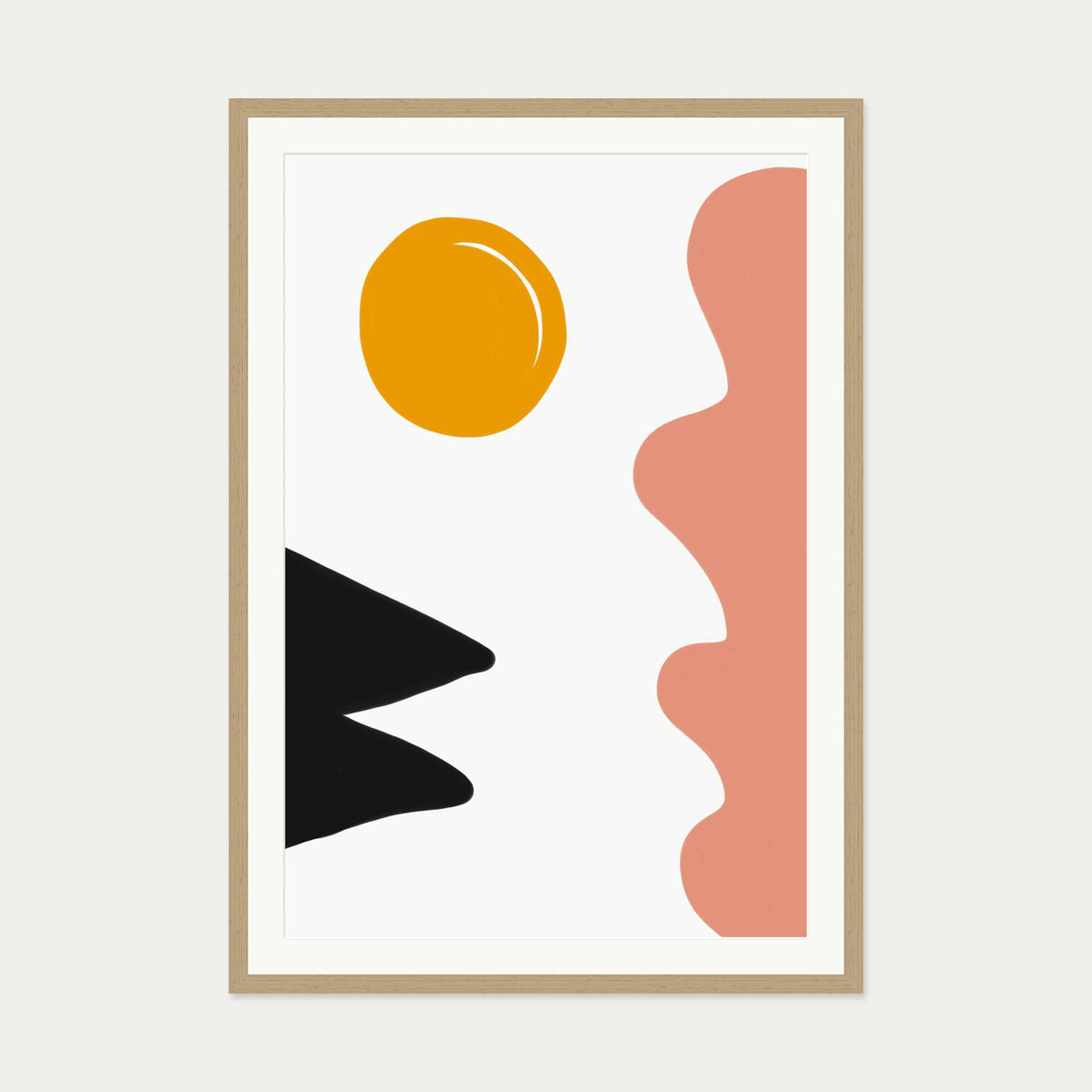 Bohemian Colours Art Print — 70 x 100 cm — Oak Frame
