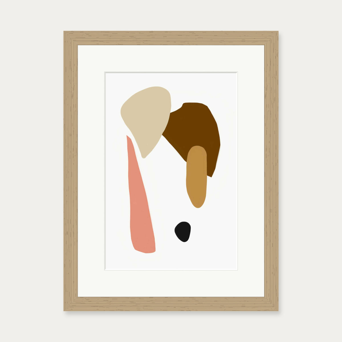 Bohemian Tones Art Print — 30 x 40 cm — Oak Frame