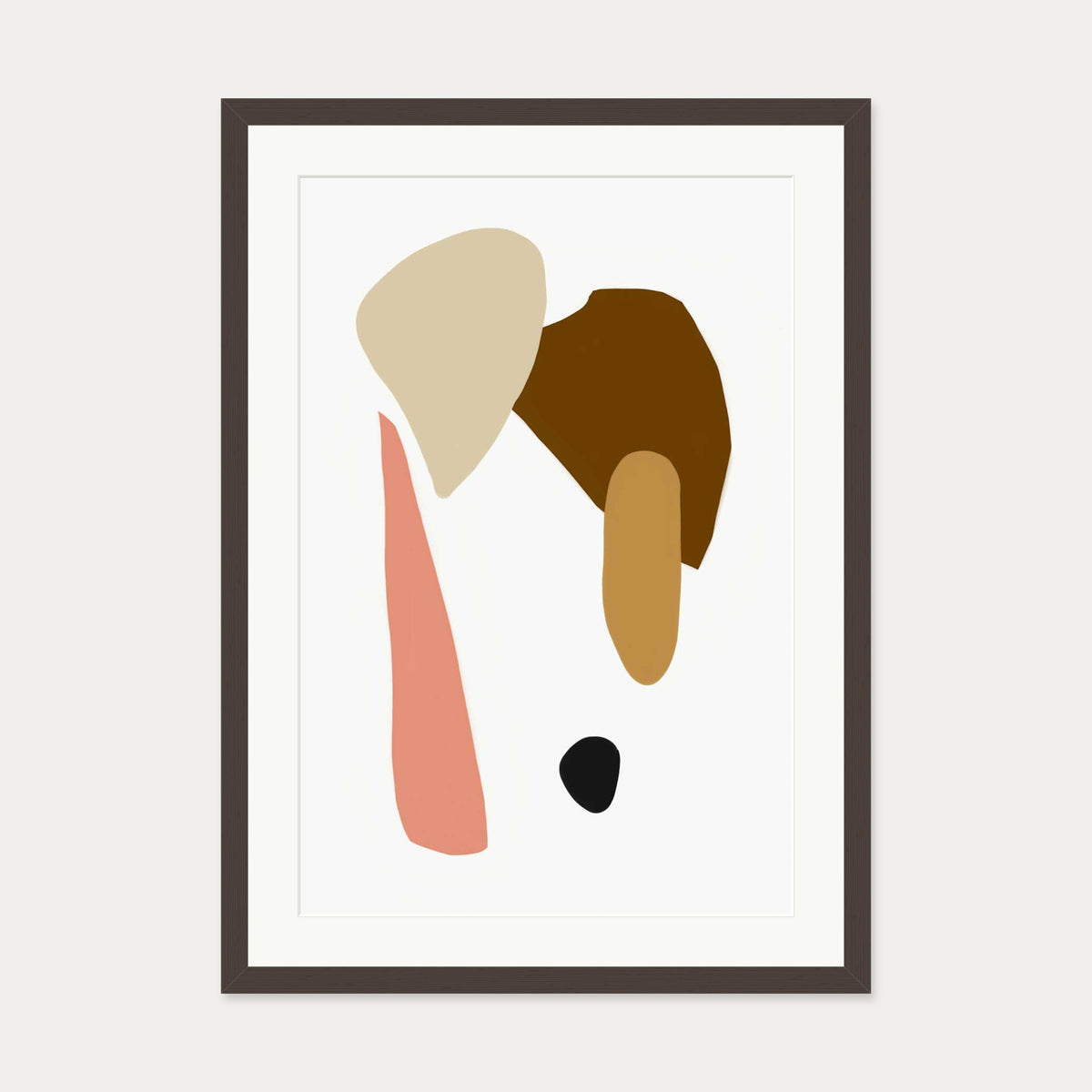 Bohemian Tones Art Print — 50 x 70 cm — Brown Frame