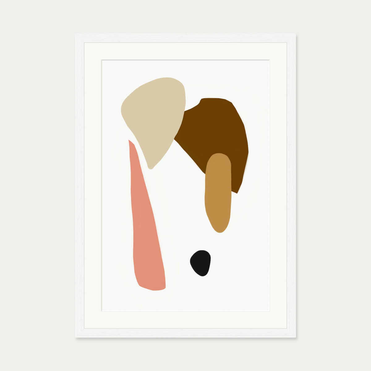 Bohemian Tones Art Print — 50 x 70 cm — White Frame