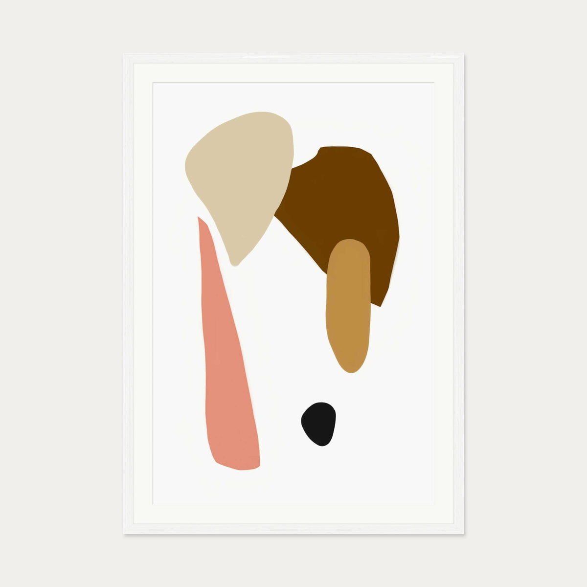 Bohemian Tones Art Print — 70 x 100 cm — White Frame
