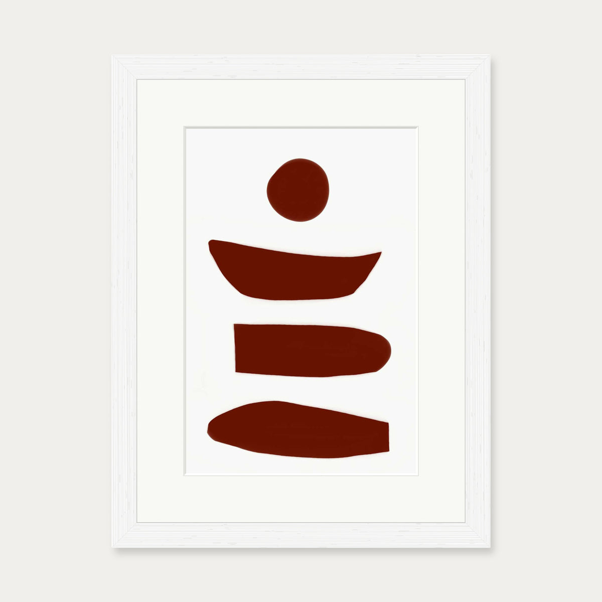 Boho Design Art Print — 30 x 40 cm — White Frame