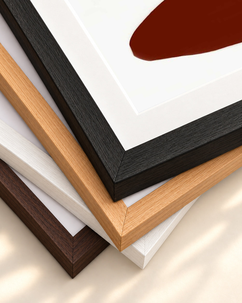 Boho Design Art Print — framed print corner with 5 cm mount and bevel