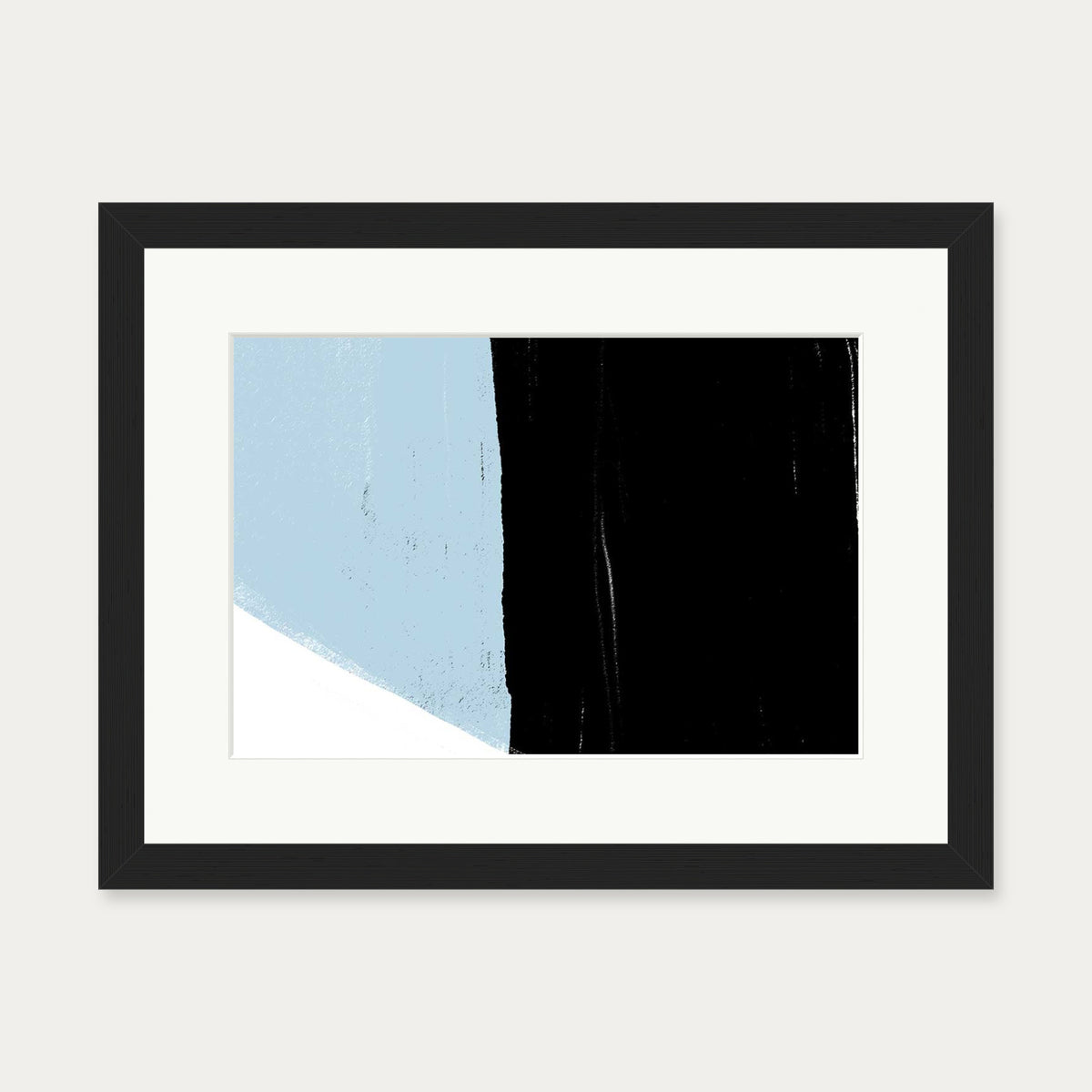 Bold Abstract Colour Block Art Print — 30 x 40 cm — Black Frame