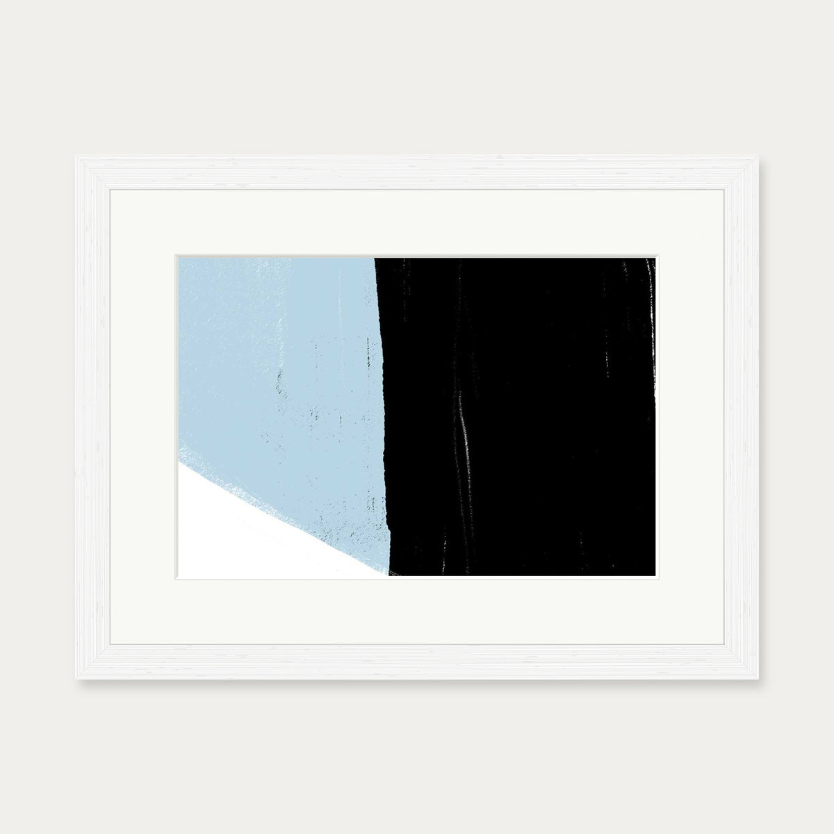 Bold Abstract Colour Block Art Print — 30 x 40 cm — White Frame