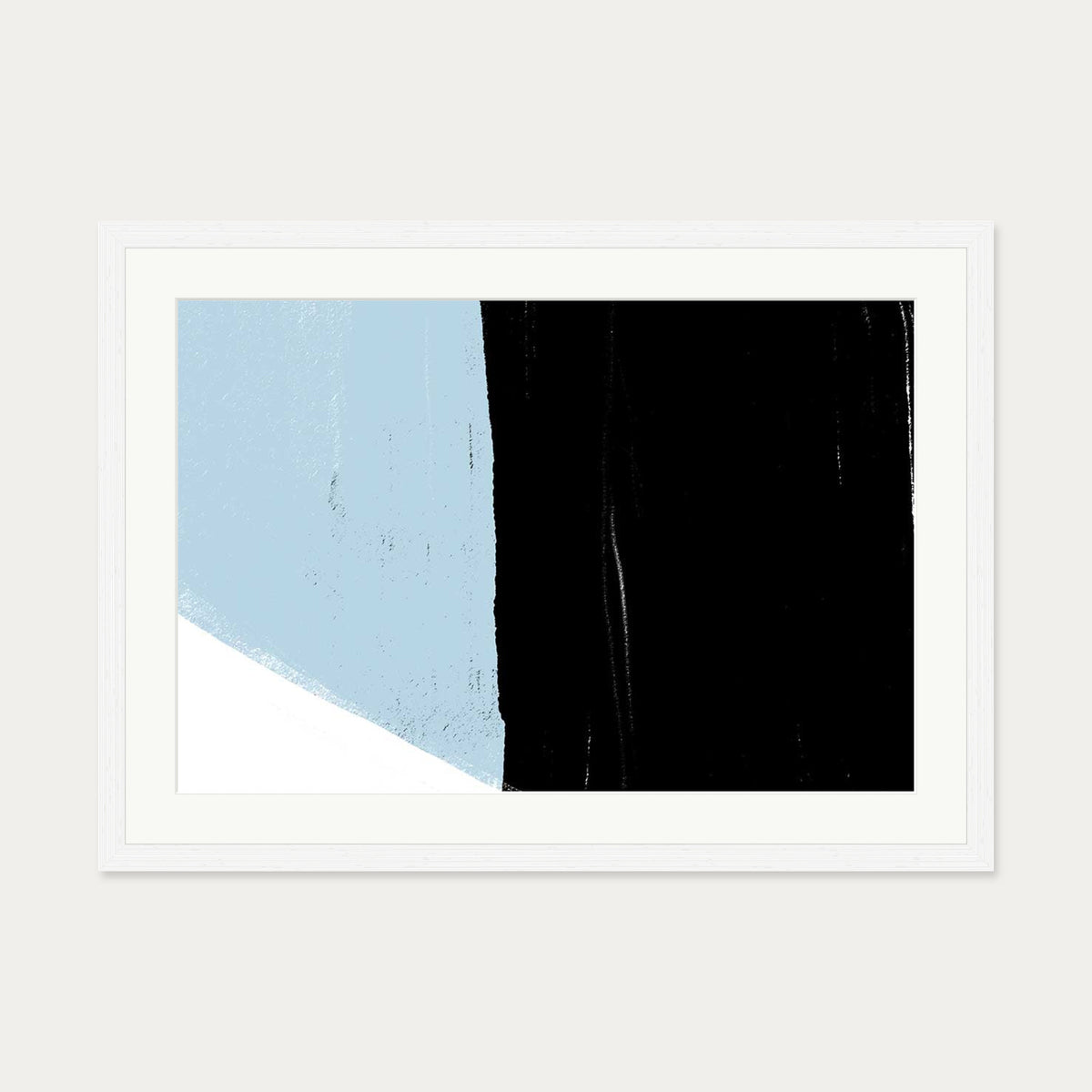 Bold Abstract Colour Block Art Print — 50 x 70 cm — White Frame