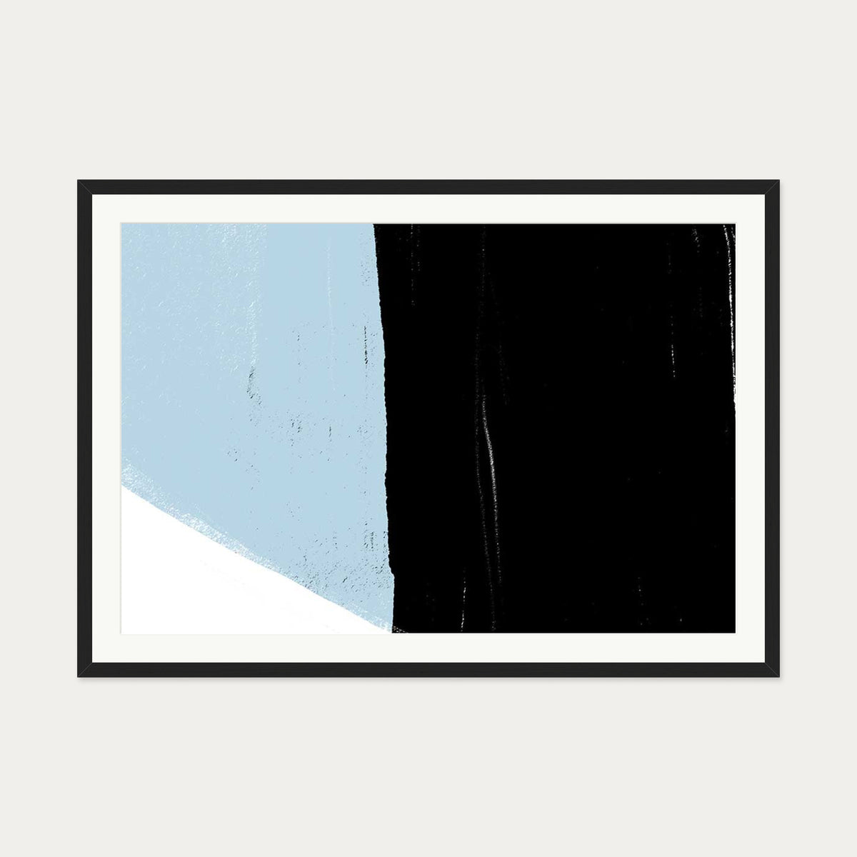 Bold Abstract Colour Block Art Print — 70 x 100 cm — Black Frame