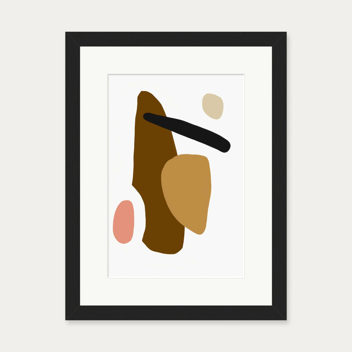 Bold Shapes Art Print — 30 x 40 cm — Black Frame