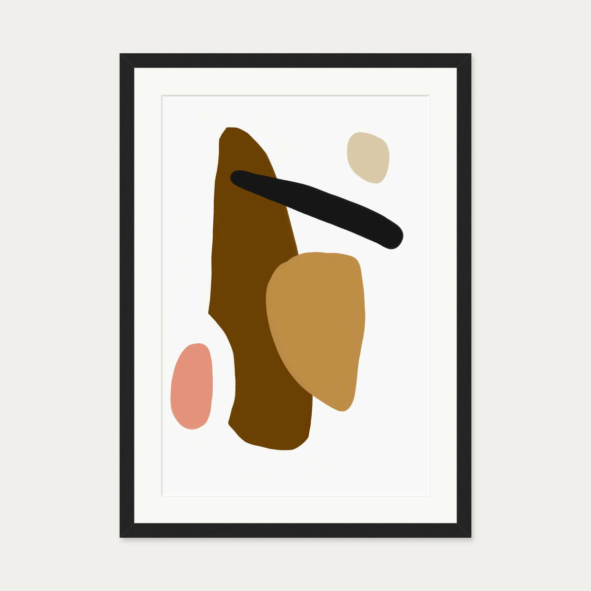 Bold Shapes Art Print — 50 x 70 cm — Black Frame