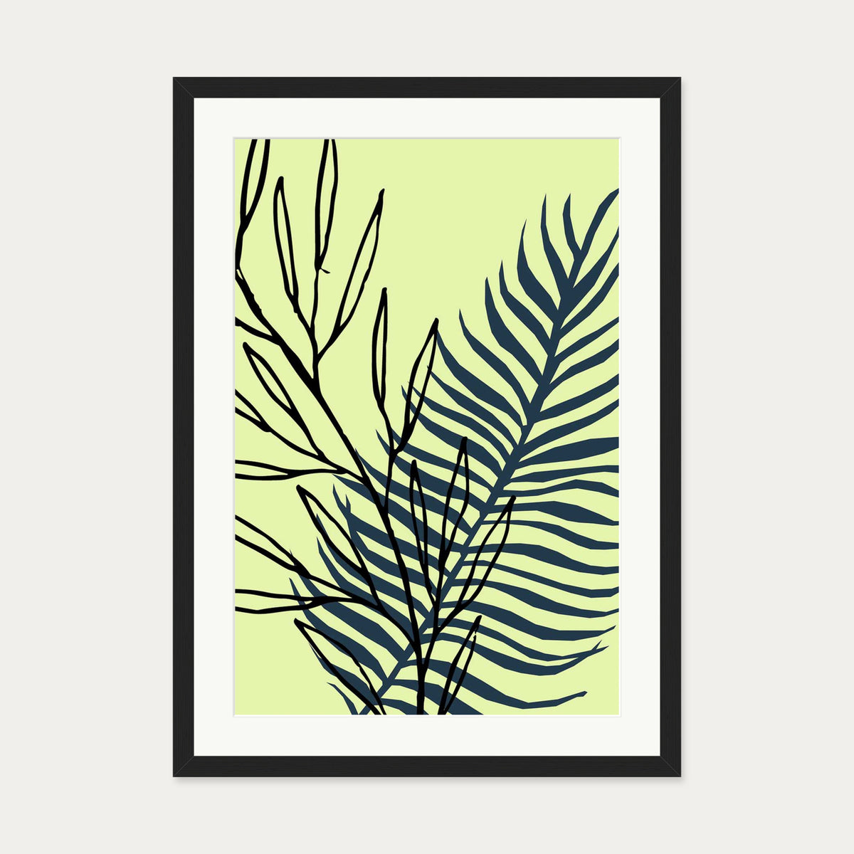 Botanical Pop 3 Art Print — 50 x 70 cm — Black Frame