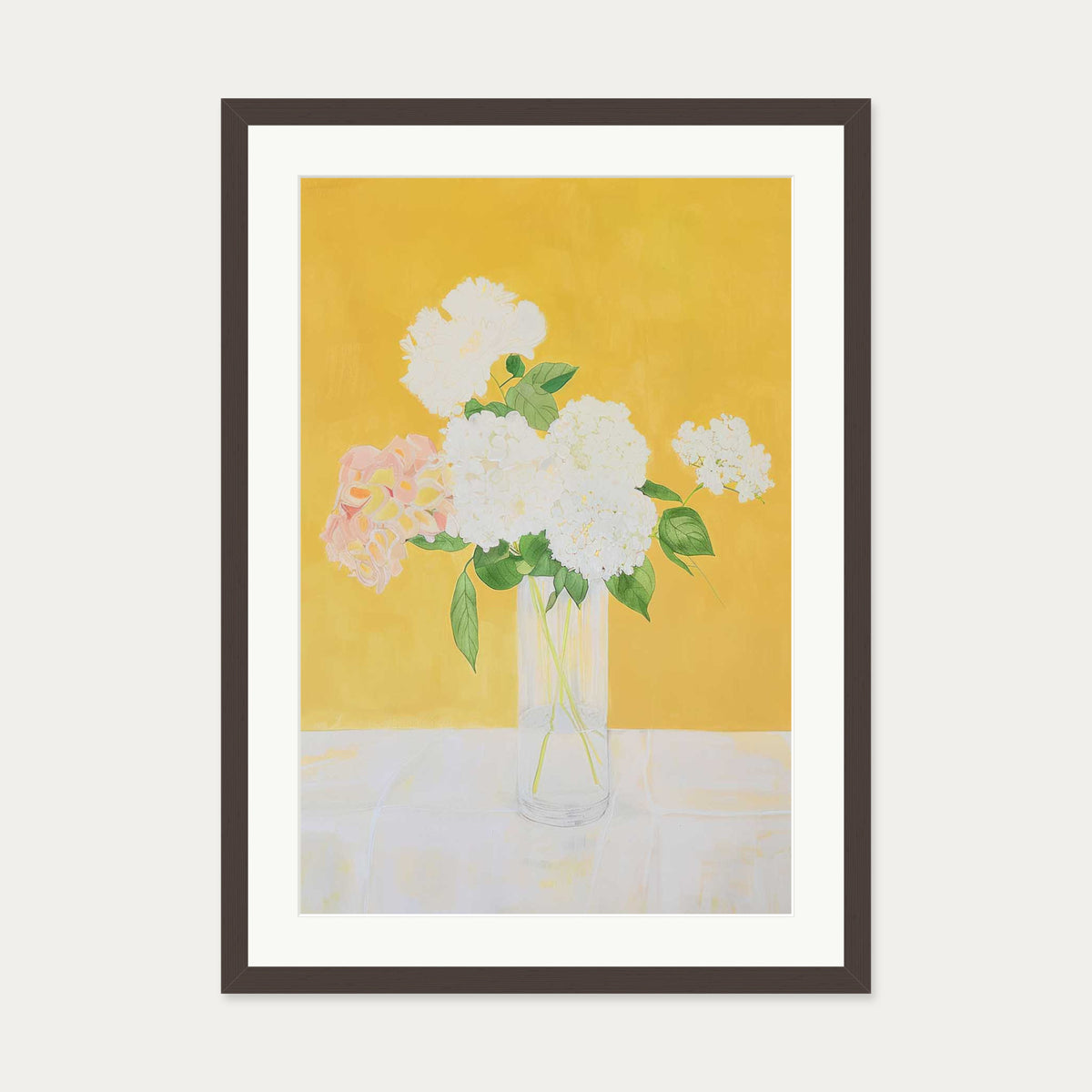 Botanical Still Life Wall Art — 50 x 70 cm — Brown Frame