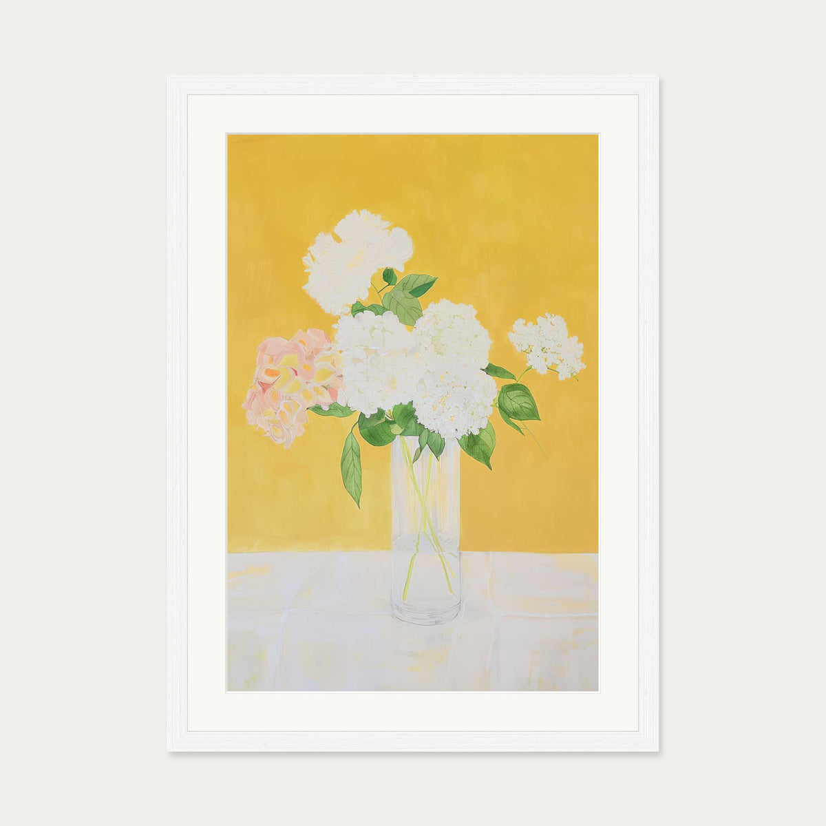 Botanical Still Life Wall Art — 50 x 70 cm — White Frame
