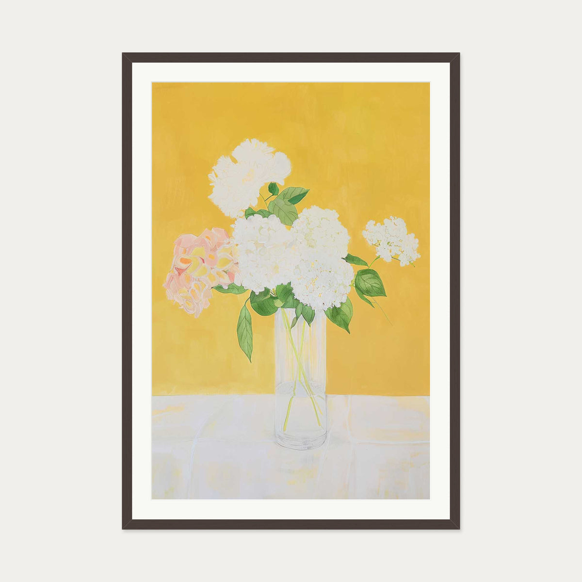 Botanical Still Life Wall Art — 70 x 100 cm — Brown Frame