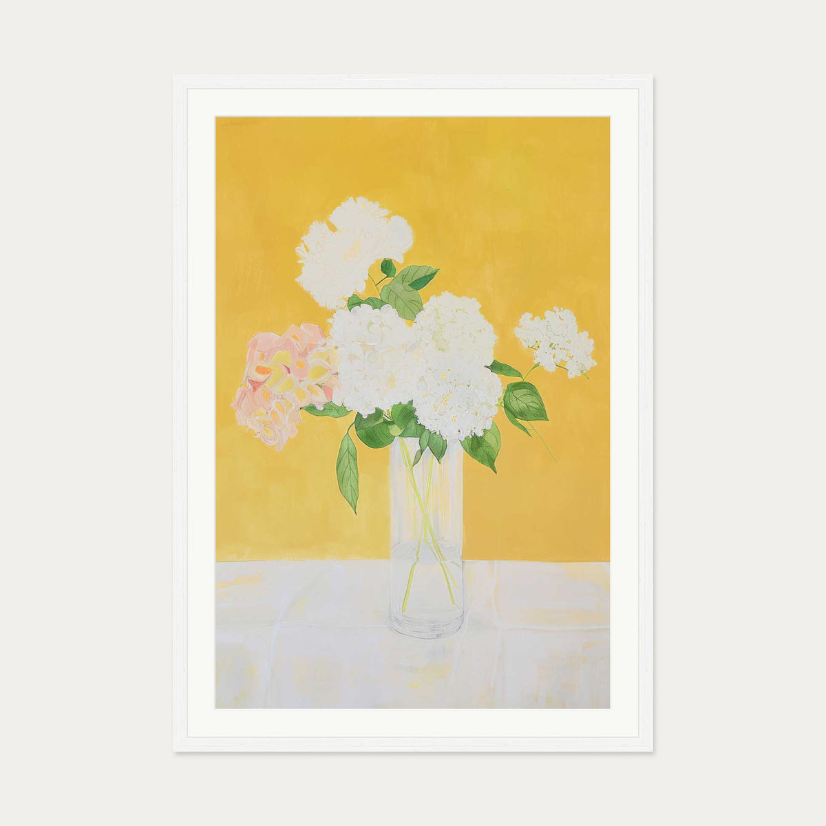 Botanical Still Life Wall Art — 70 x 100 cm — White Frame