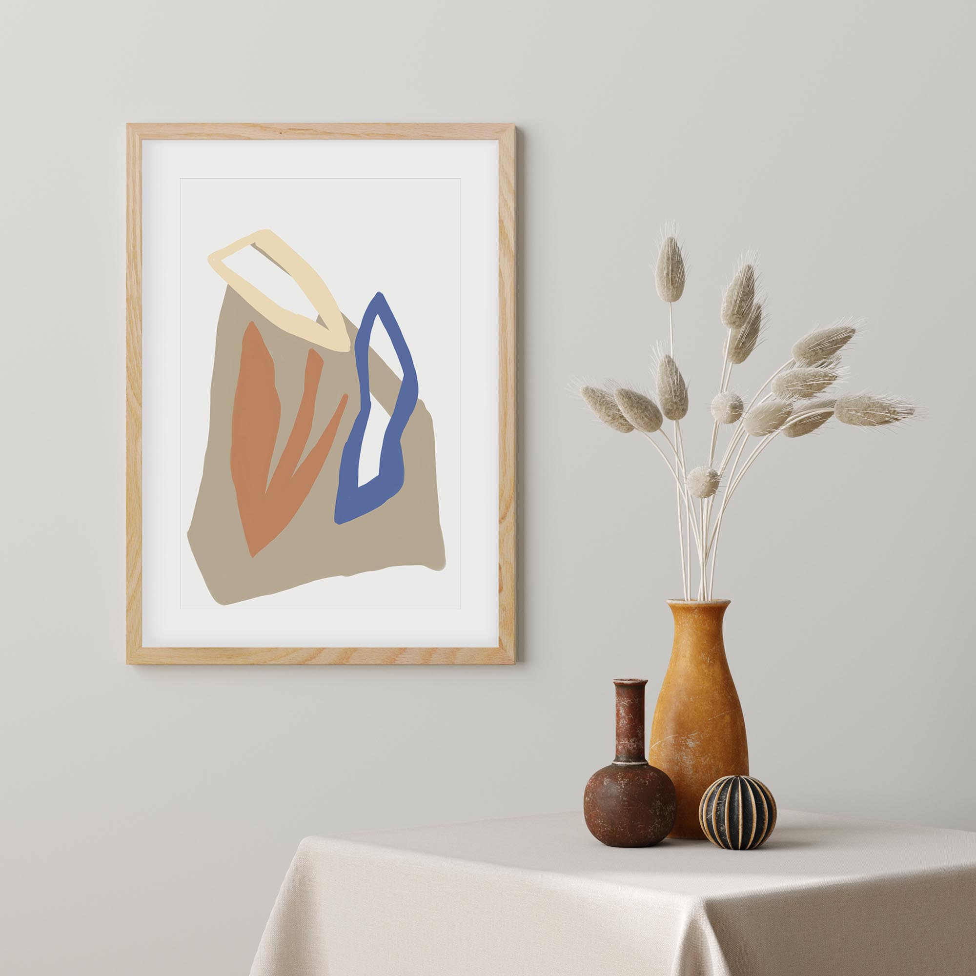 Organic Botanical Shapes Framed Art