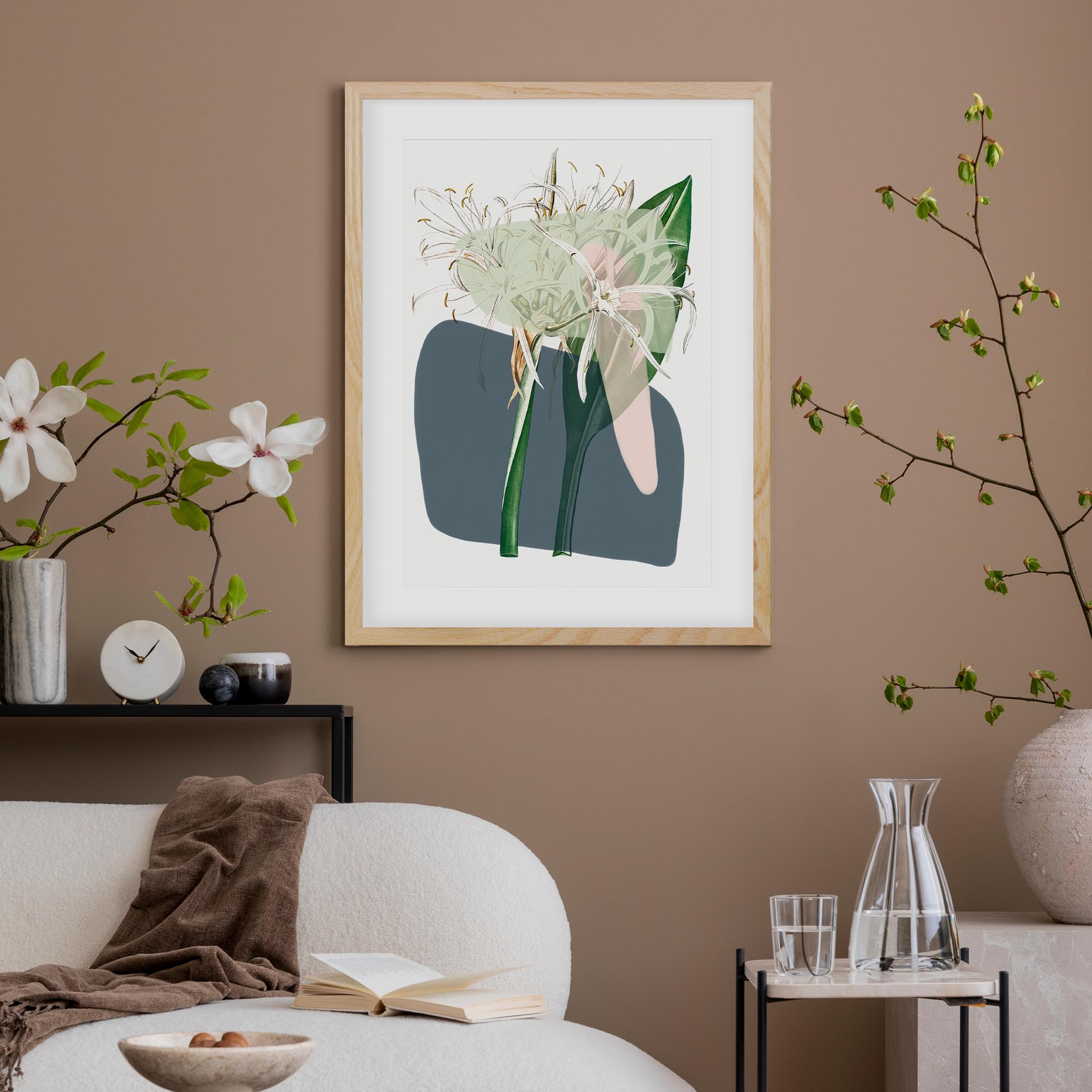 Botanical Vintage Spring Meadow Framed Art