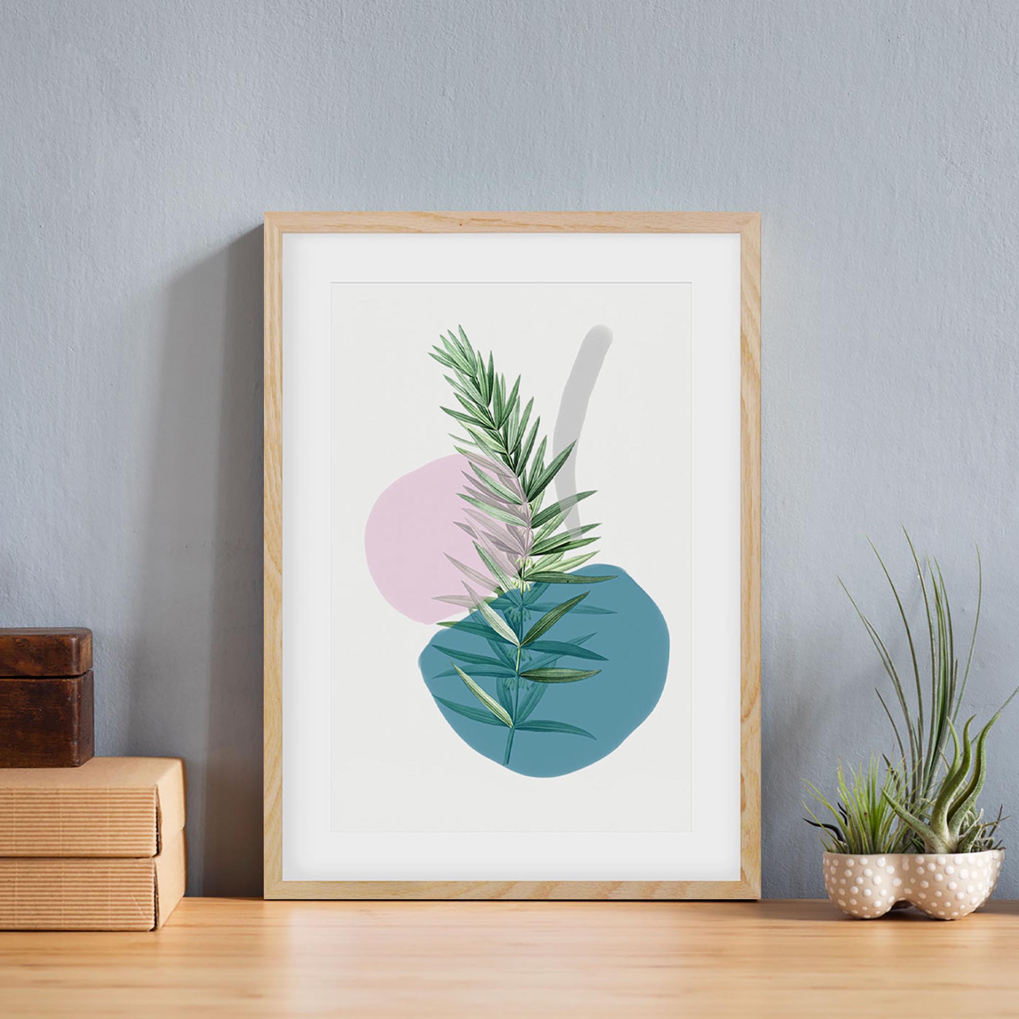 Botanical Vintage Leaves Framed Art