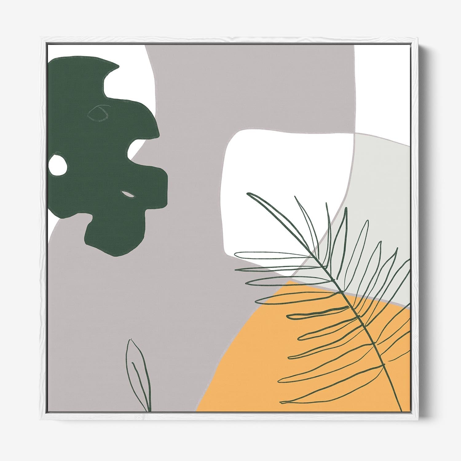 Botanical Abstract Framed Canvas