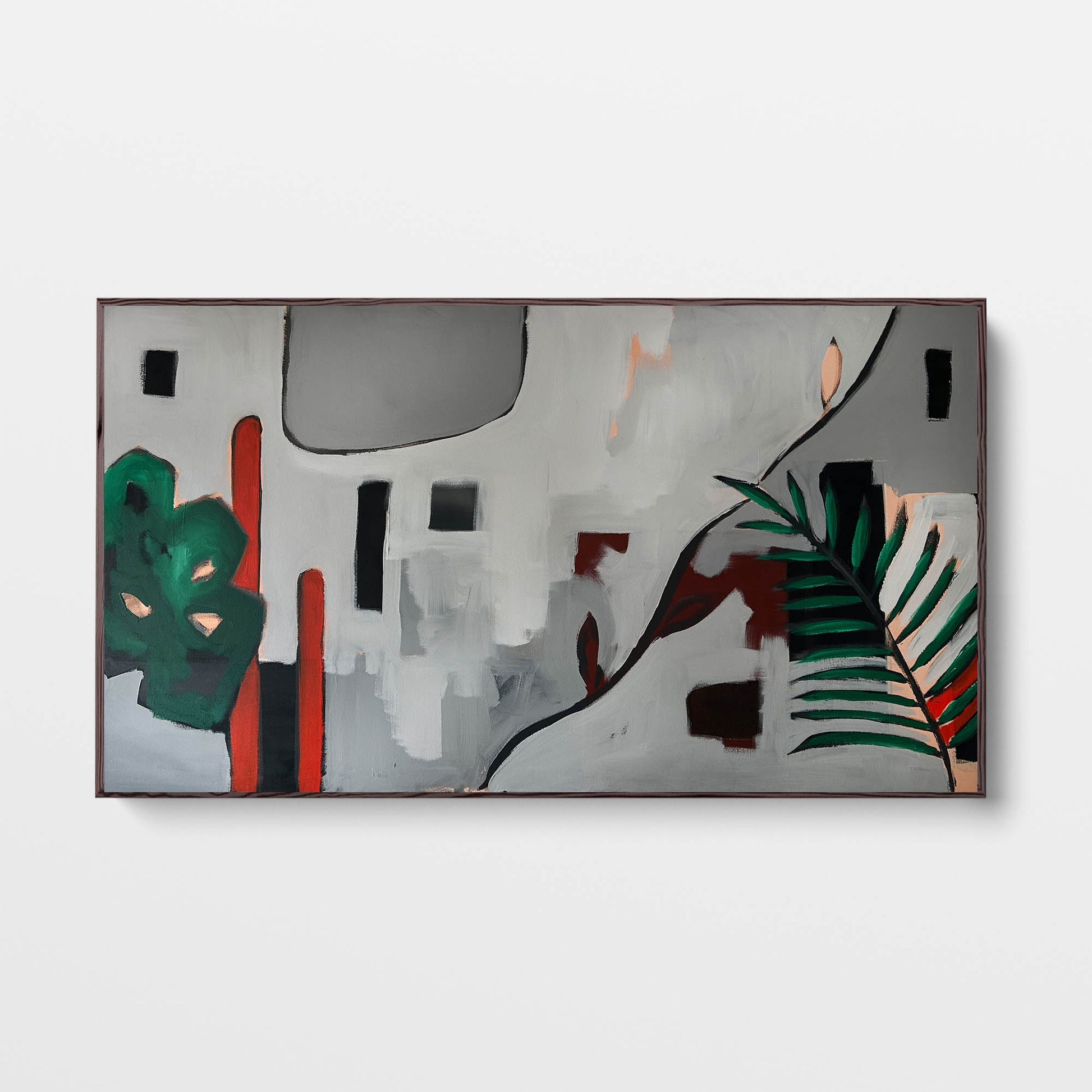 Botanical City - Original Painting-Abstract House