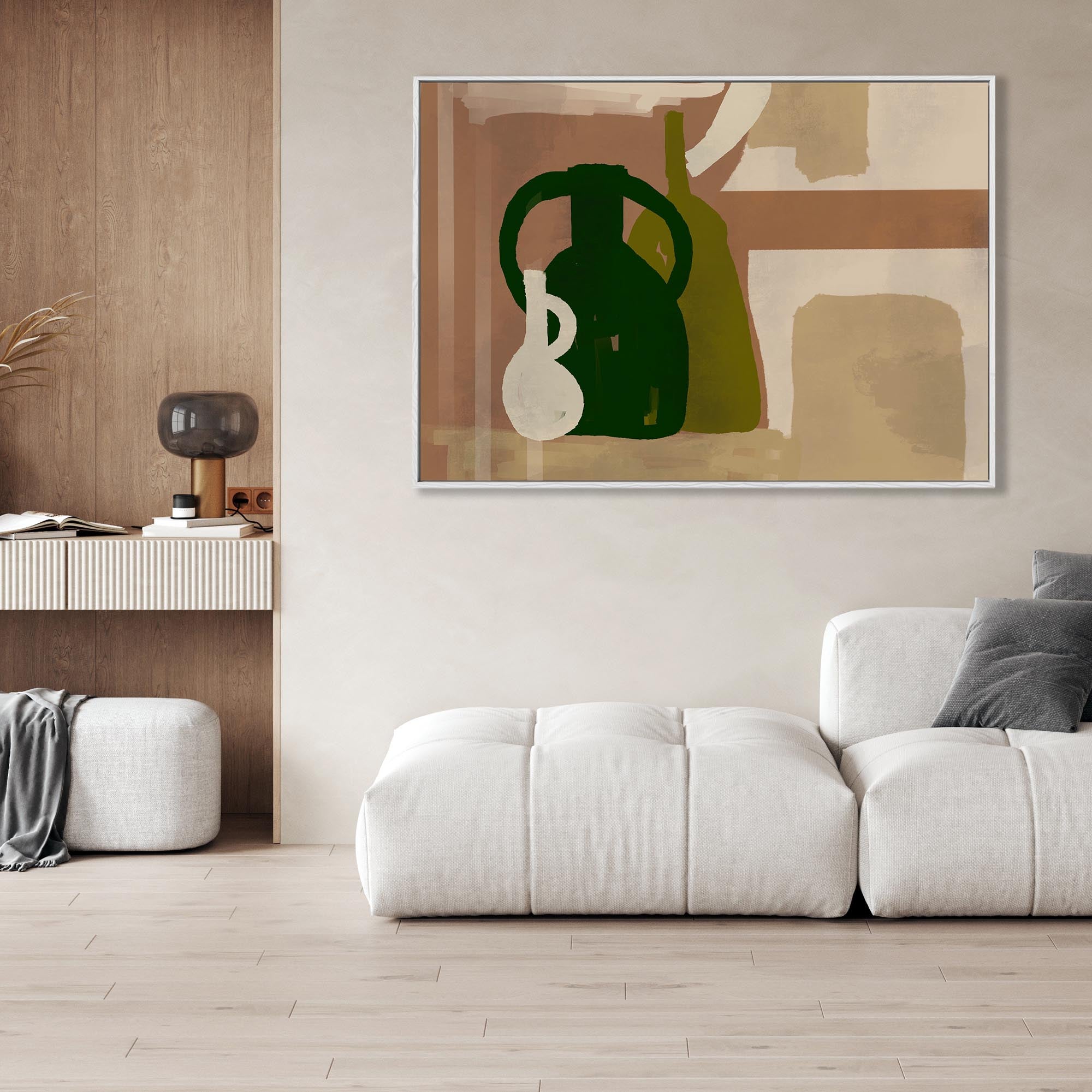 Trio Of Pots Study Framed Canvas