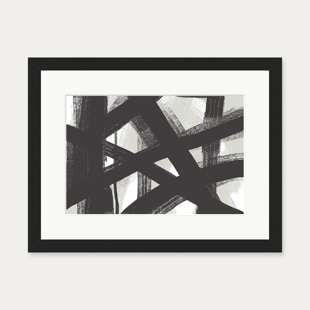 Brave Line Marks Art Print — 30 x 40 cm — Black Frame