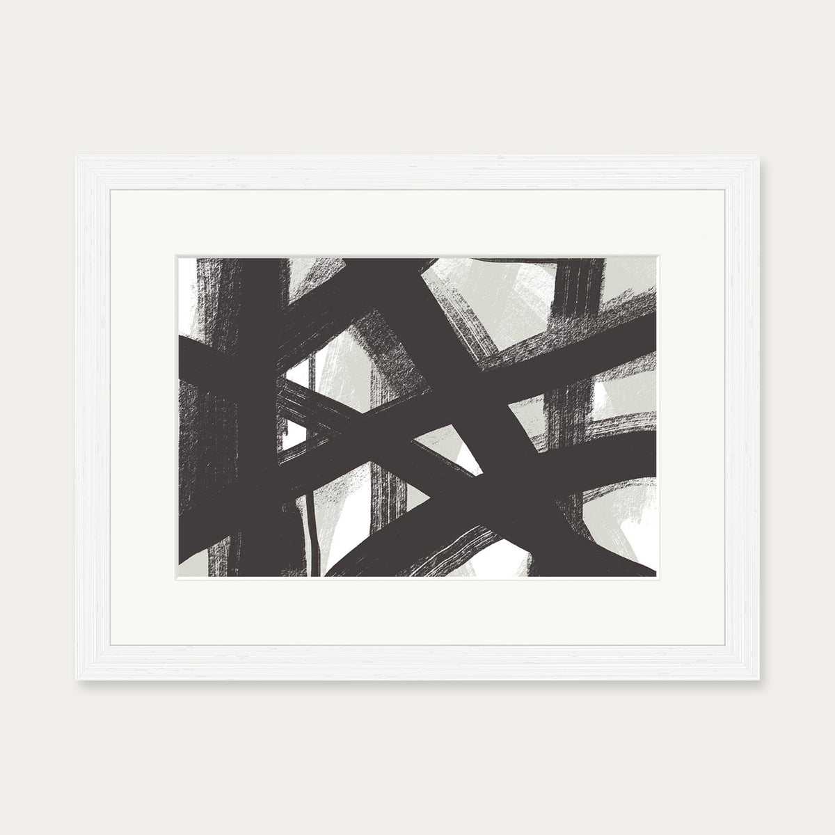 Brave Line Marks Art Print — 30 x 40 cm — White Frame