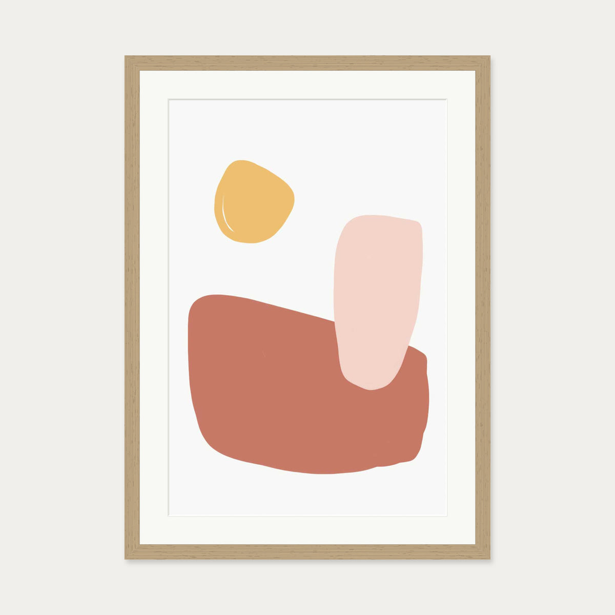 Breakfast Art Print — 50 x 70 cm — Oak Frame