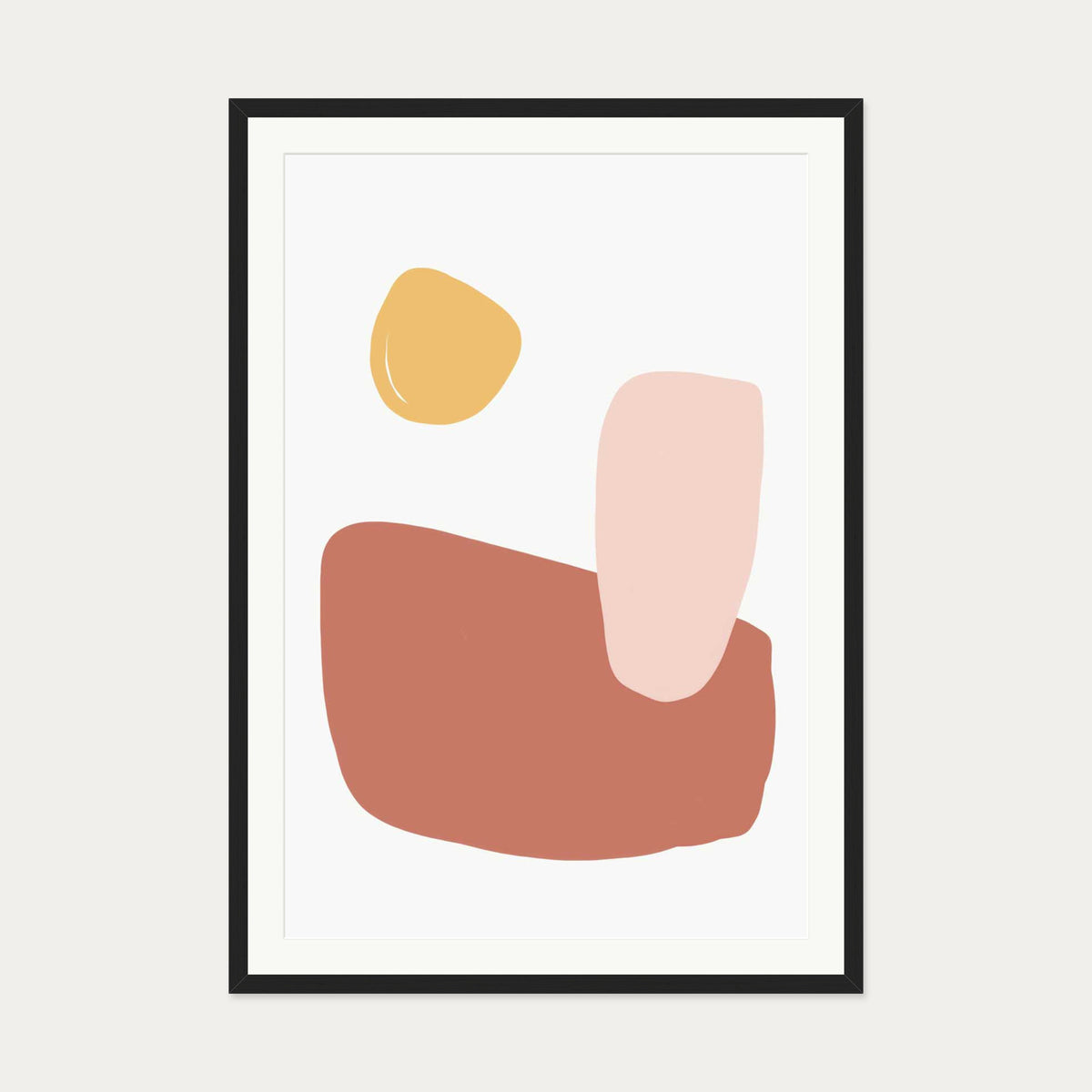 Breakfast Art Print — 70 x 100 cm — Black Frame