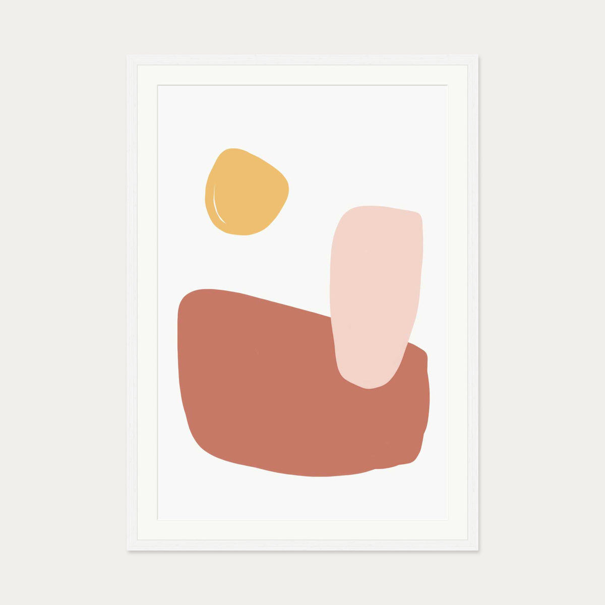 Breakfast Art Print — 70 x 100 cm — White Frame