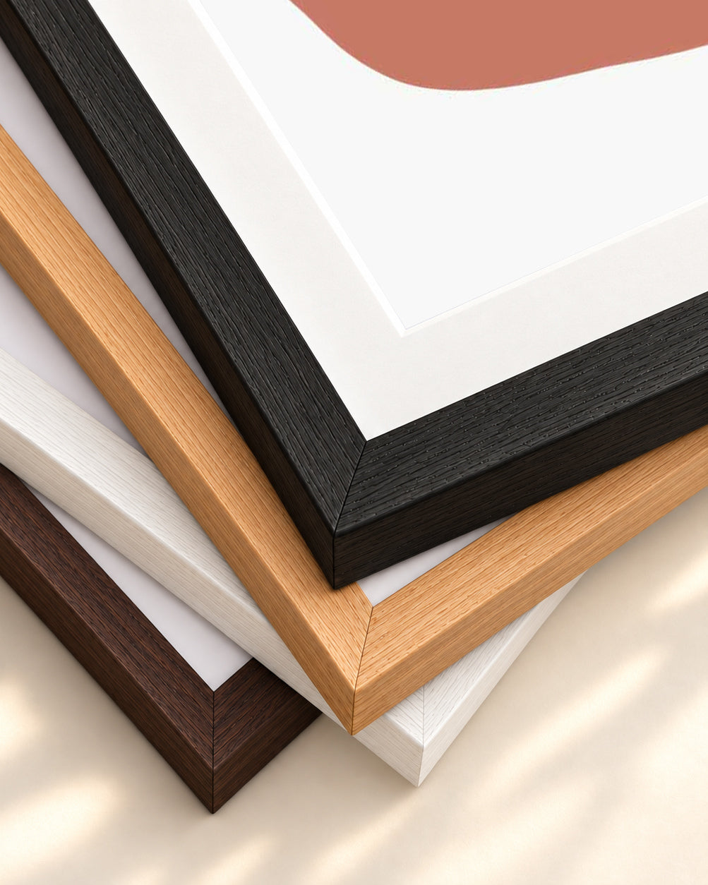 Breakfast Art Print — framed print corner with 5 cm mount and bevel