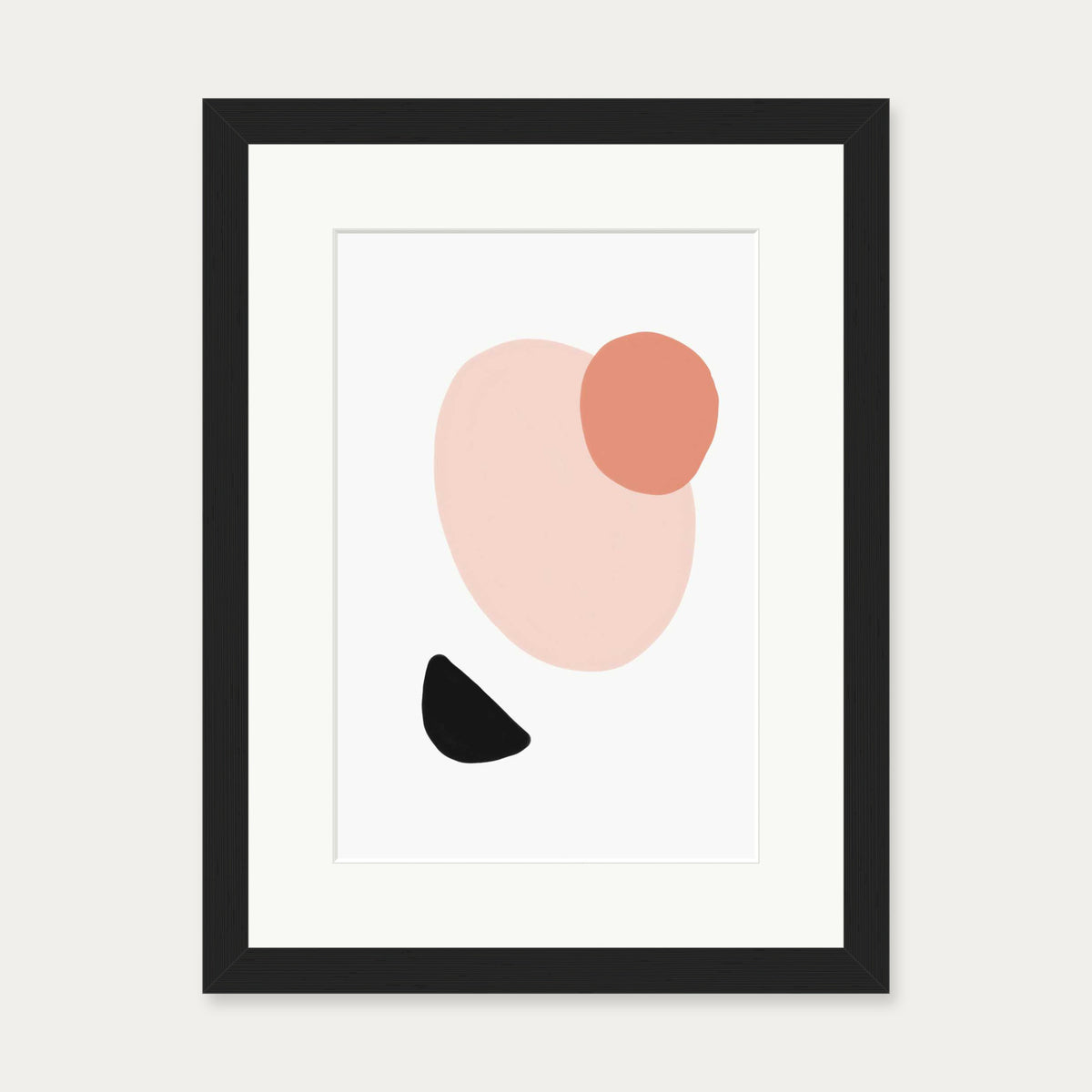 Bright Shapes Art Print — 30 x 40 cm — Black Frame