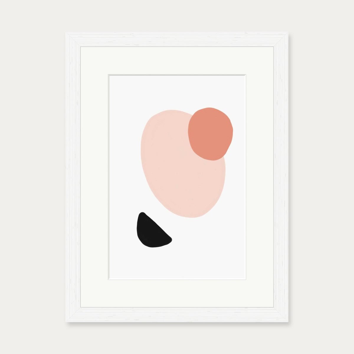 Bright Shapes Art Print — 30 x 40 cm — White Frame