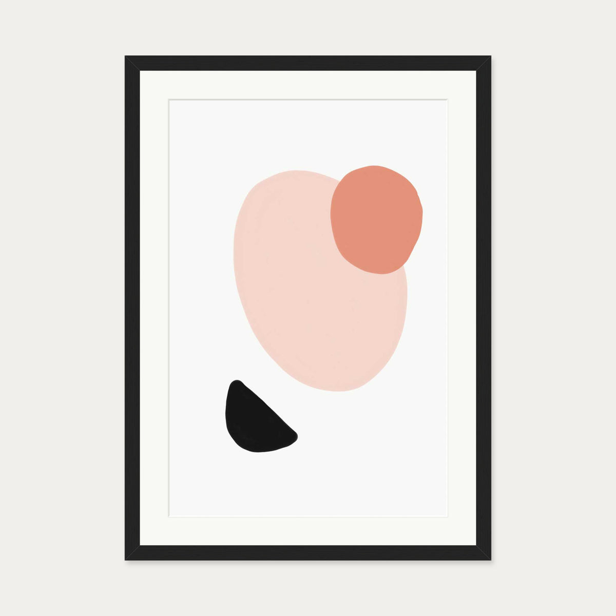 Bright Shapes Art Print — 50 x 70 cm — Black Frame