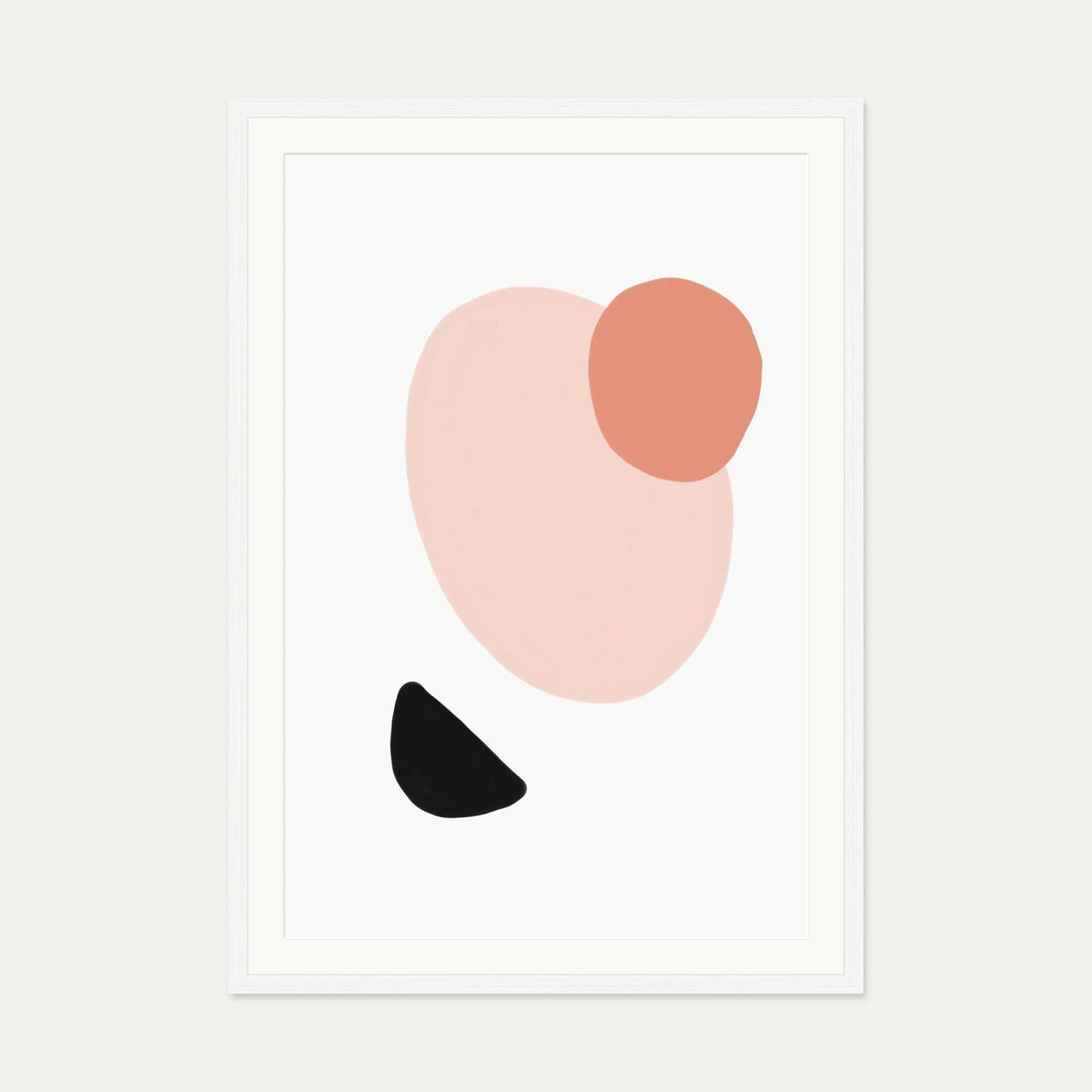 Bright Shapes Art Print — 70 x 100 cm — White Frame
