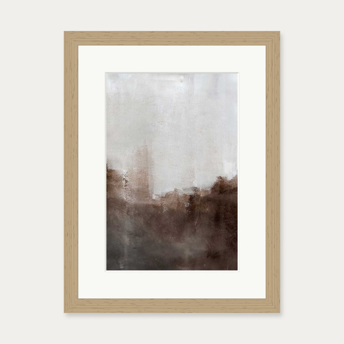Brown Haze Art Print — 30 x 40 cm — Oak Frame