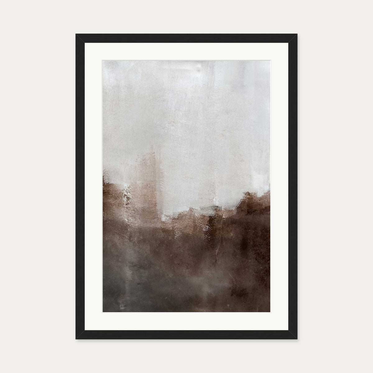 Brown Haze Art Print — 50 x 70 cm — Black Frame