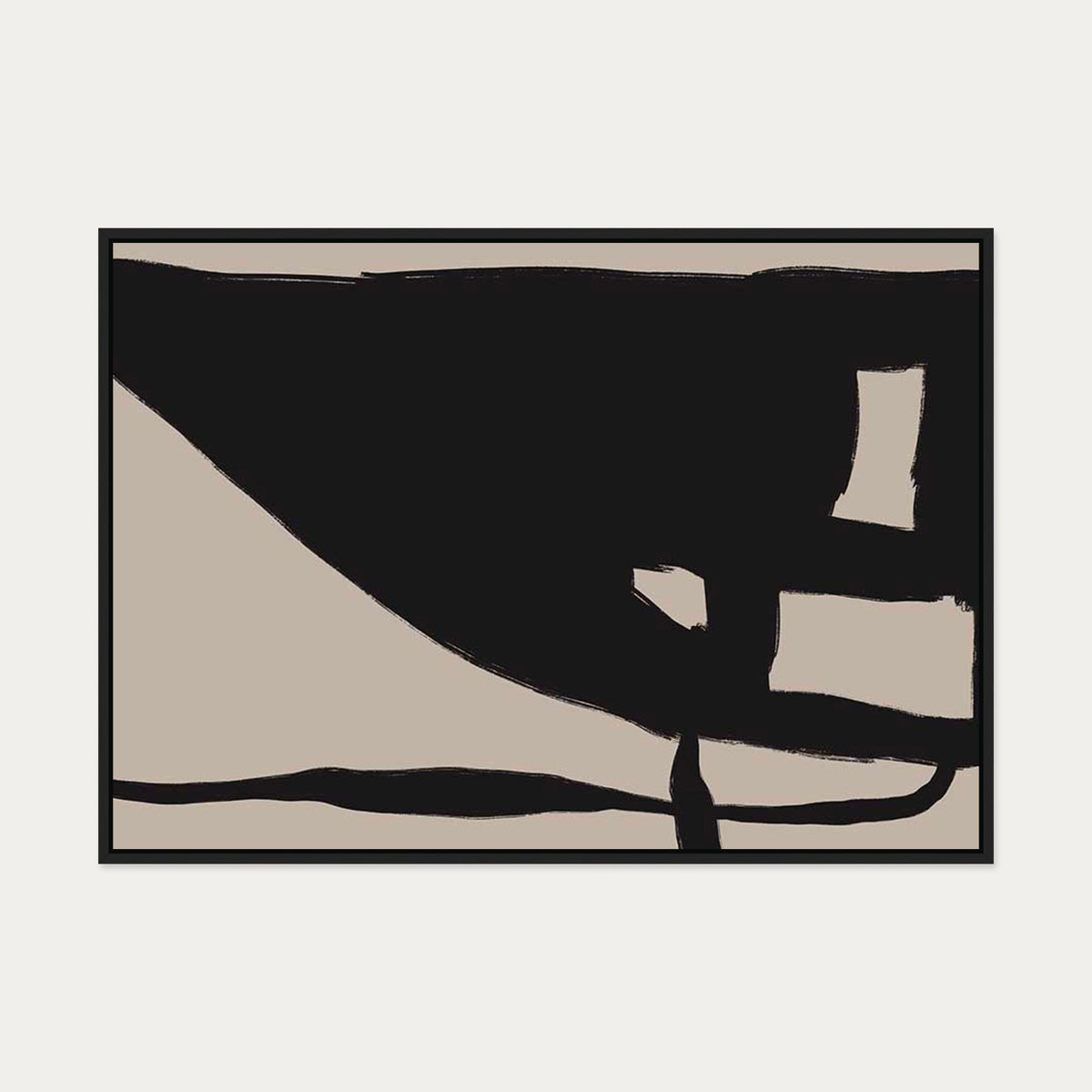 Brown Mono Tones Canvas Art — 70 x 100 cm — Black Frame
