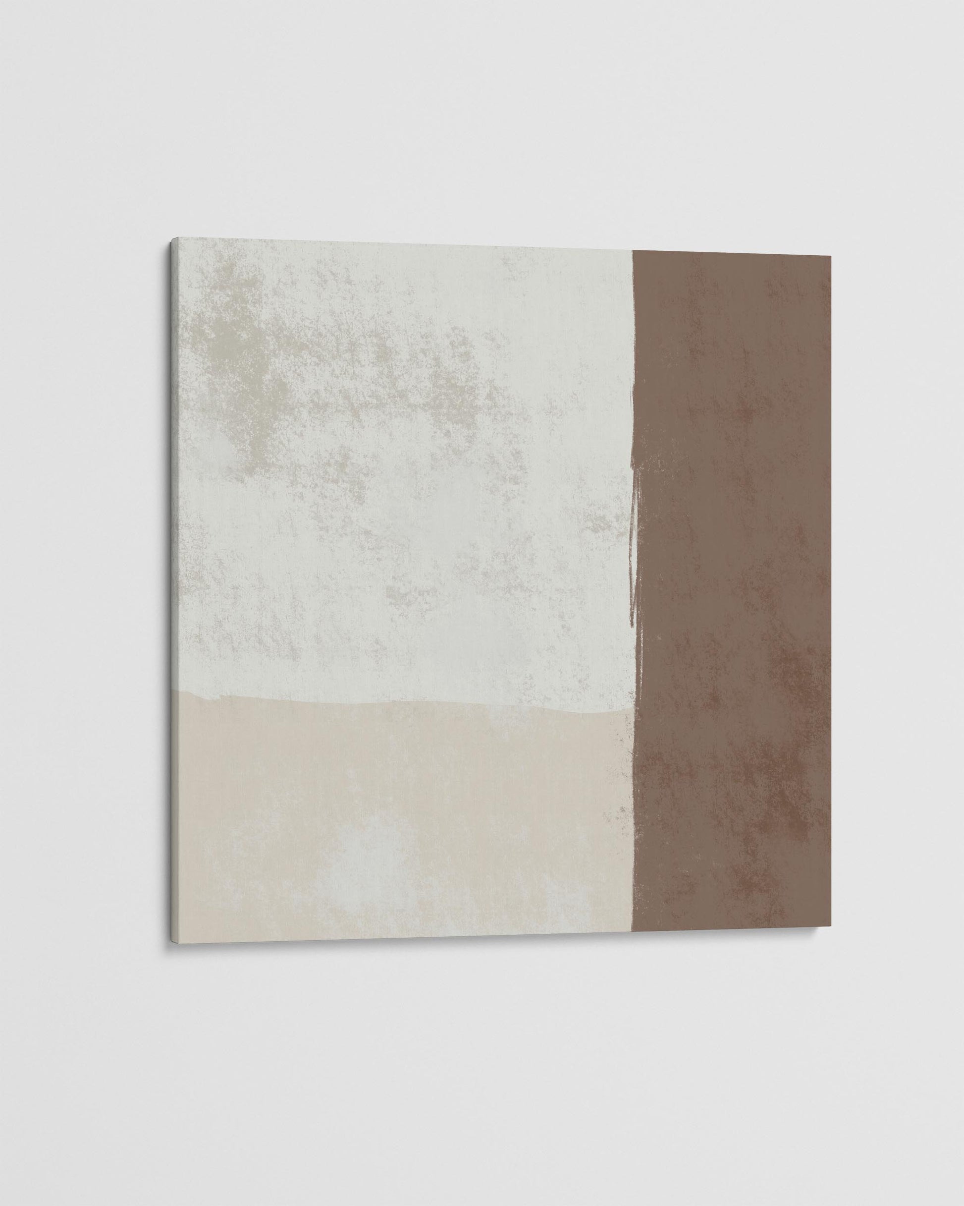 Abstract art piece with three horizontal color blocks on a white background