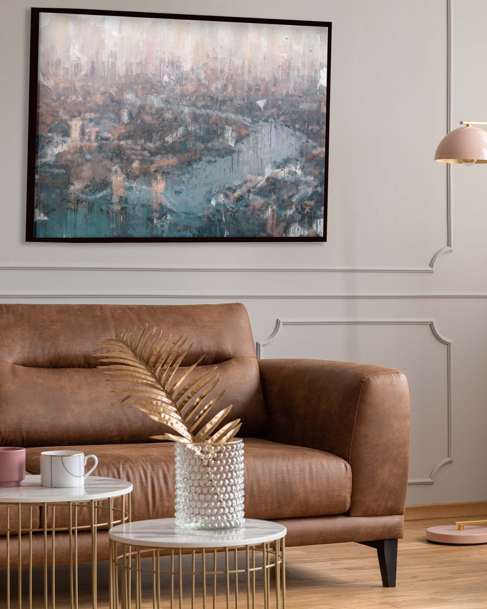 River Thames London Painting Canvas Art