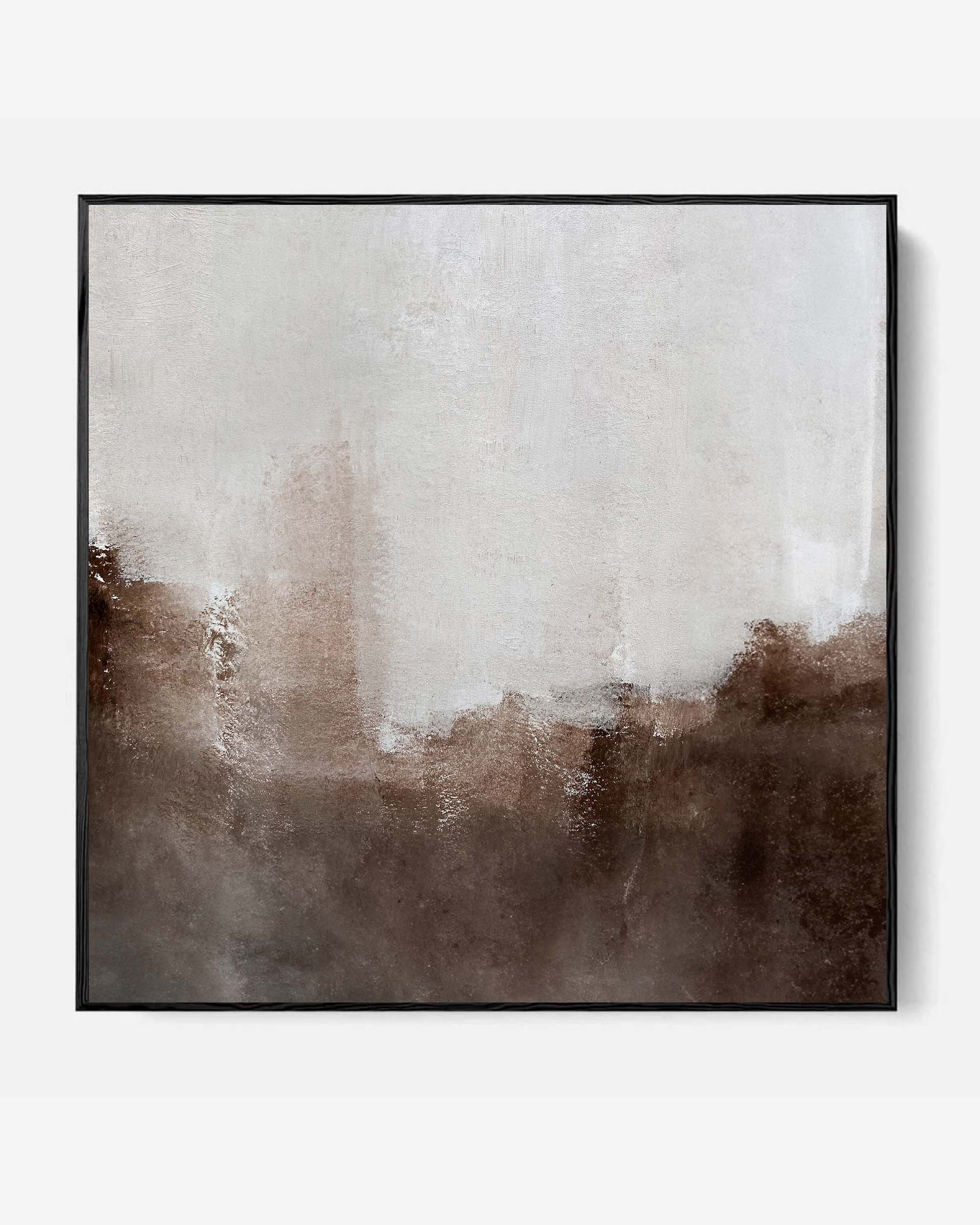 Mocha Ripple Framed Canvas