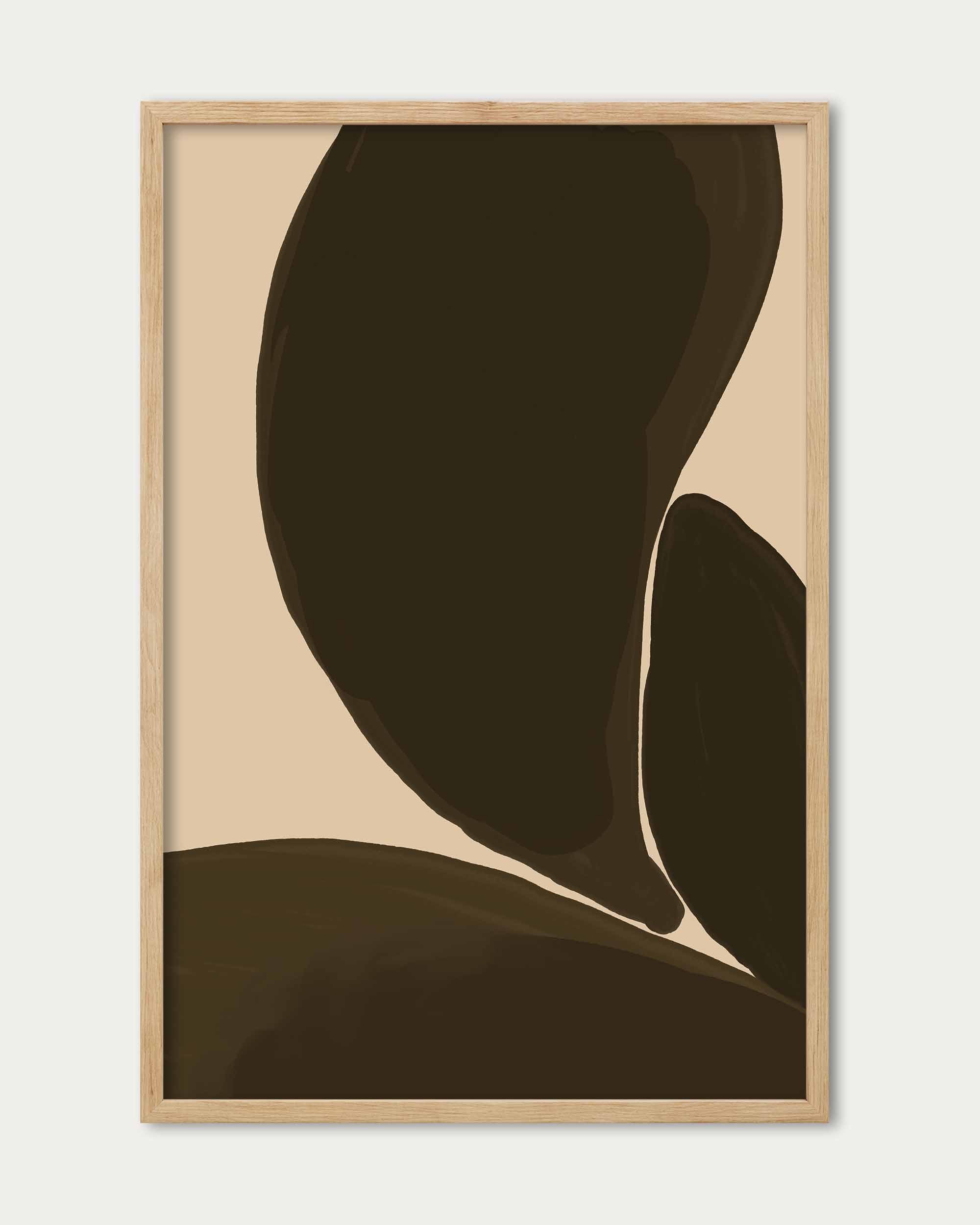 Monochrome Organic Shapes Wall Art