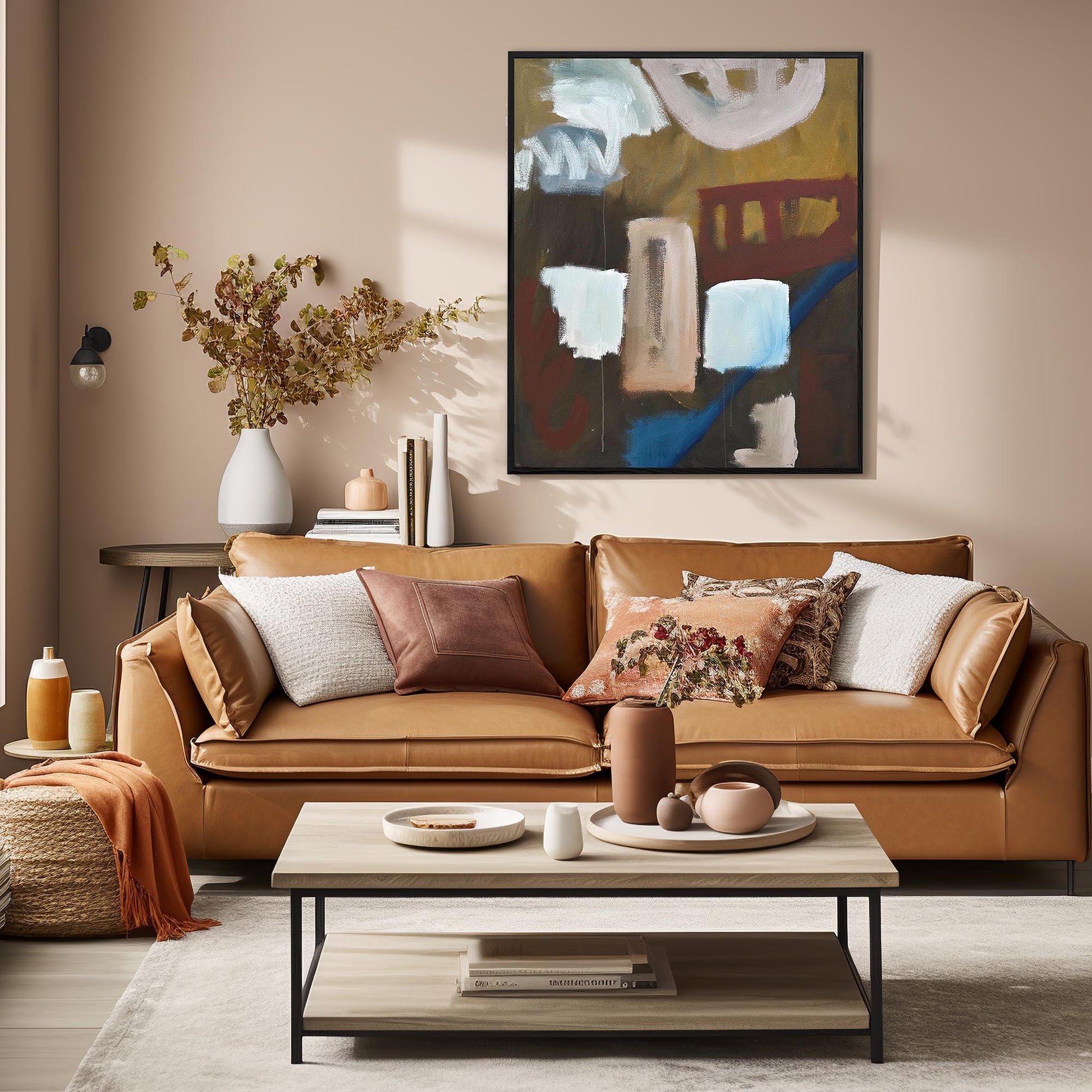 Going Places - Original Painting-Abstract House