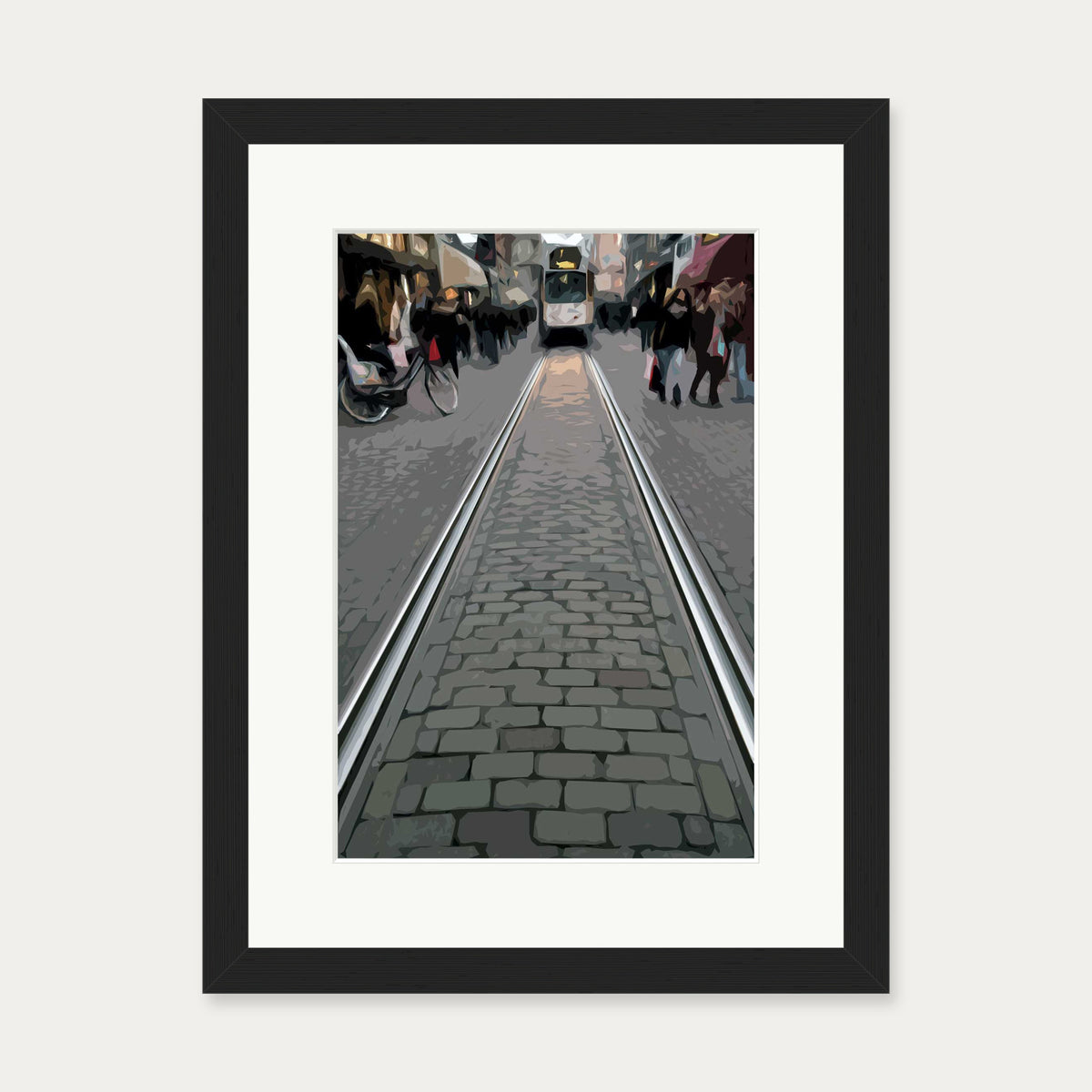 Brushed Amsterdam Art Print — 30 x 40 cm — Black Frame