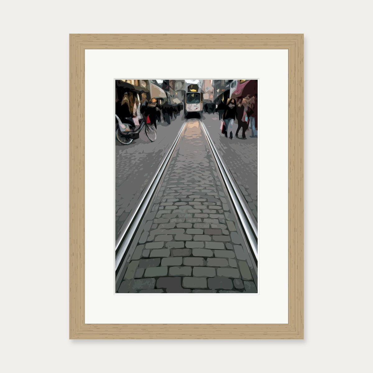 Brushed Amsterdam Art Print — 30 x 40 cm — Oak Frame