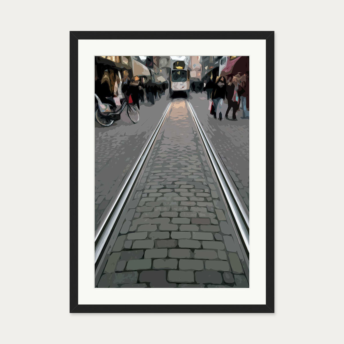 Brushed Amsterdam Art Print — 50 x 70 cm — Black Frame