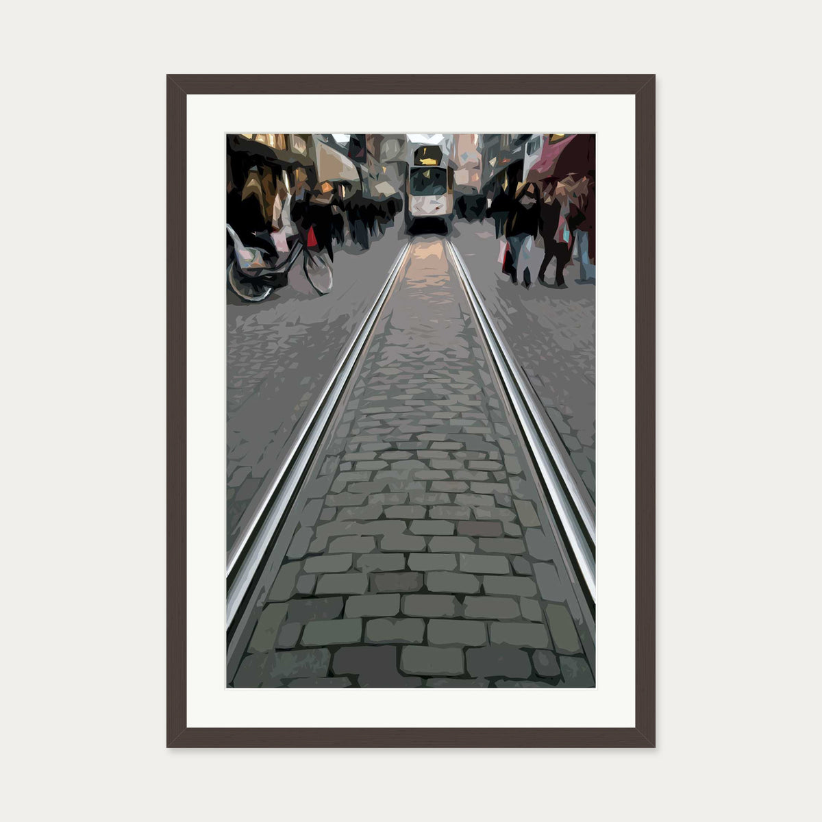 Brushed Amsterdam Art Print — 50 x 70 cm — Brown Frame