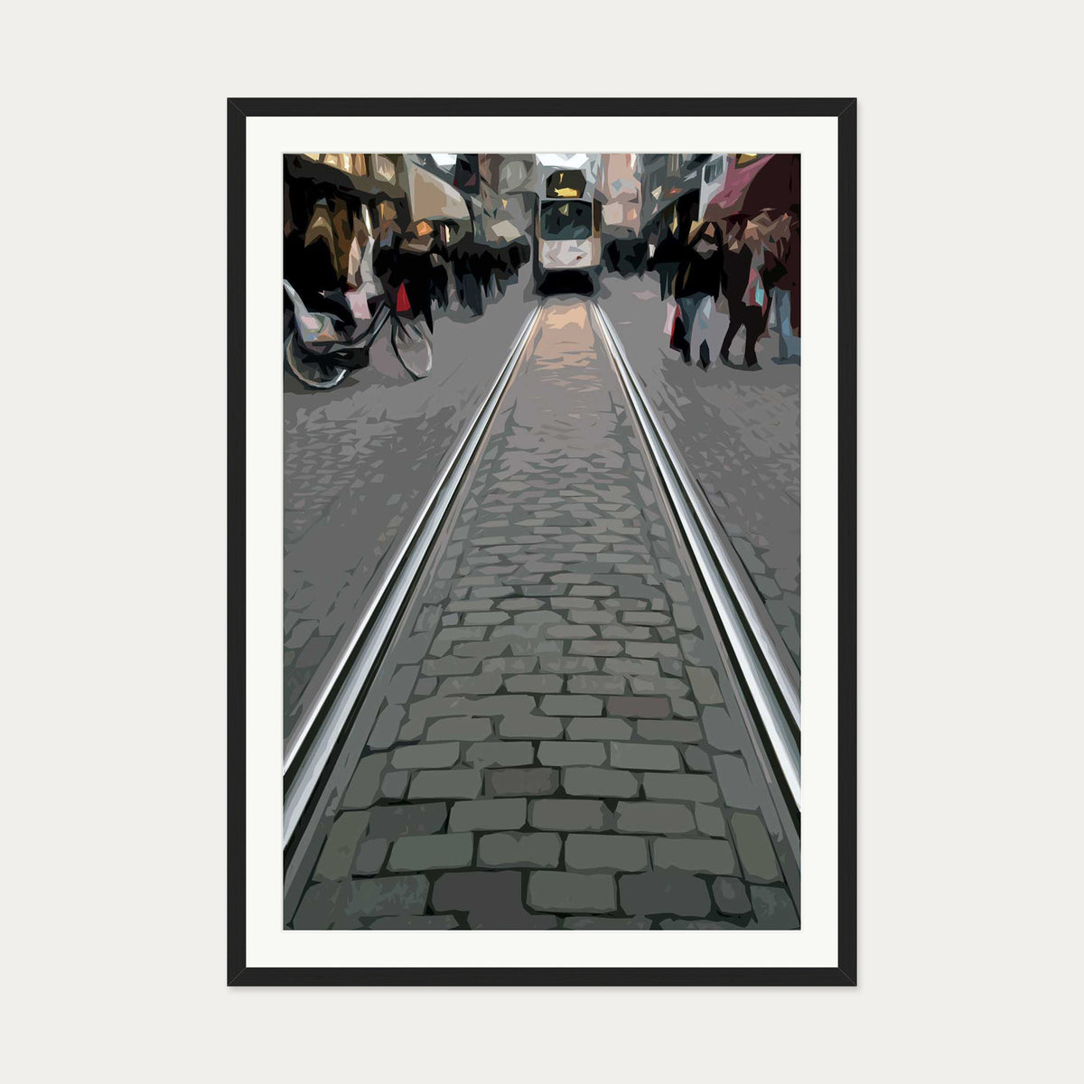 Brushed Amsterdam Art Print — 70 x 100 cm — Black Frame
