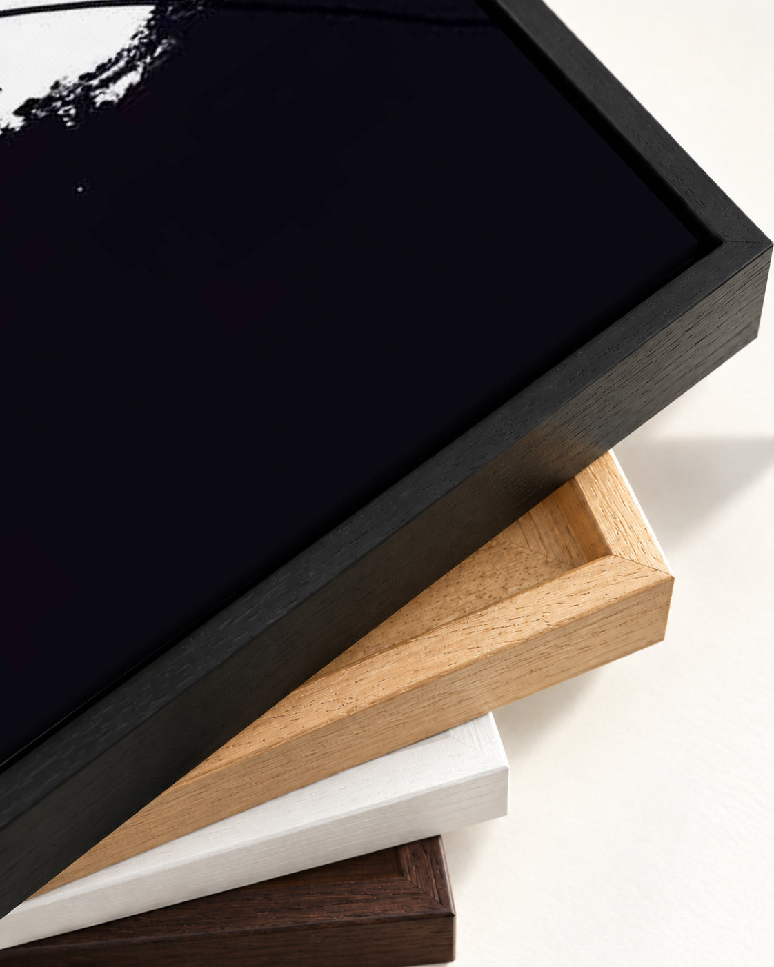 Brushed Grey Palette Canvas Art — framed canvas corner and wrapped canvas detail