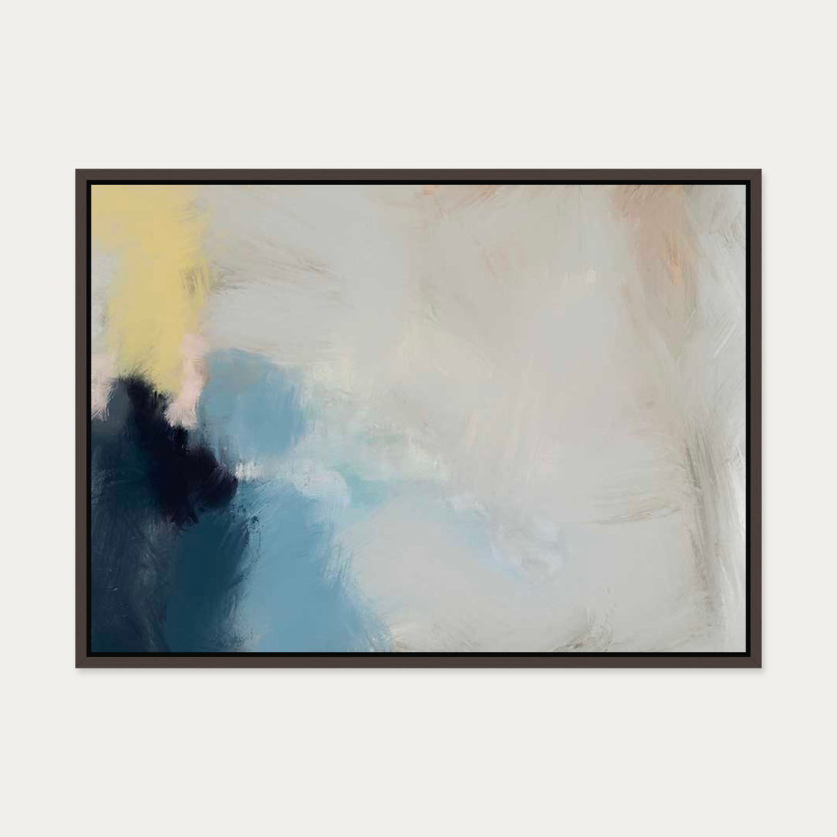Brushed Haze Canvas Art — 50 x 70 cm — Brown Frame