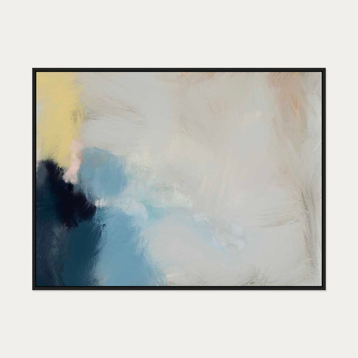 Brushed Haze Canvas Art — 90 x 120 cm — Black Frame